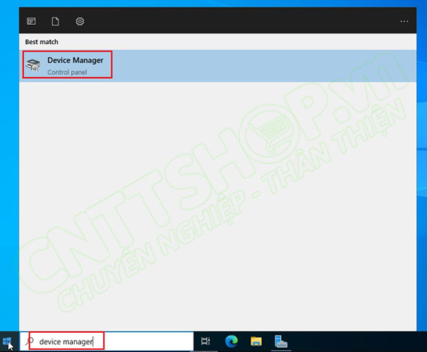 truy cập vào device manager
