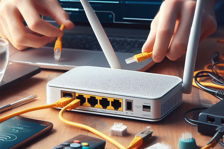 Đảm bảo kết nối giữa modem wifi và máy tính