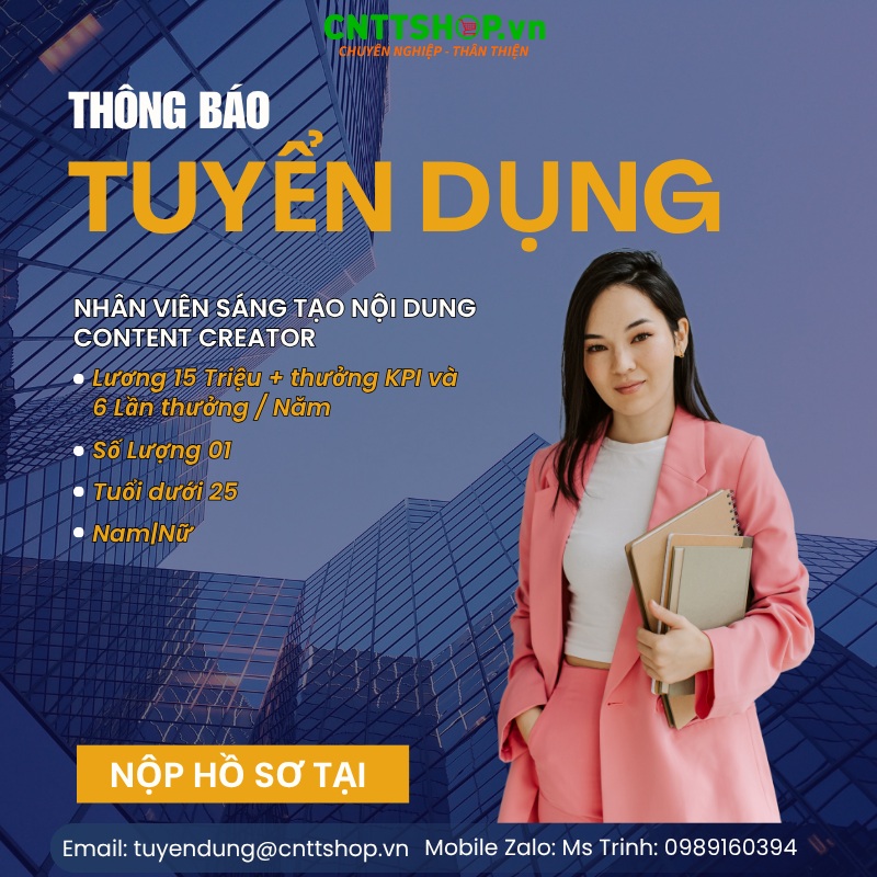 Công Ty TNHH Công Nghệ Việt Thái Dương - CNTTShop Tuyển dụng Content Marketing