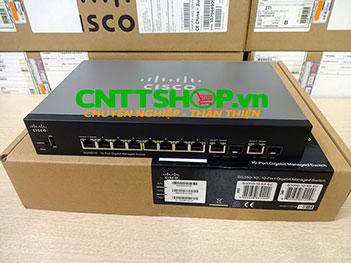 Switch Cisco SG350-10-K9  8 Ports 10/100/1000, 2 combo mini-GBIC ports