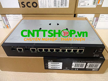 Switch Cisco SG350-10-K9  8 Ports 10/100/1000, 2 combo mini-GBIC ports